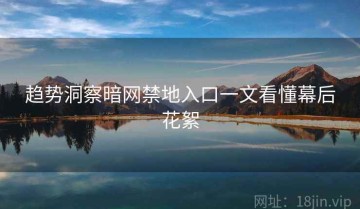 趋势洞察暗网禁地入口一文看懂幕后花絮