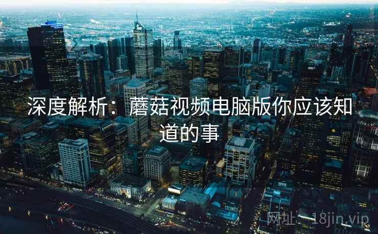 深度解析：蘑菇视频电脑版你应该知道的事
